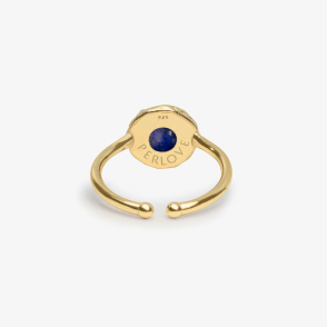 AURA LAPIS Pierścionek z kamieniem do wyboru pozłacany