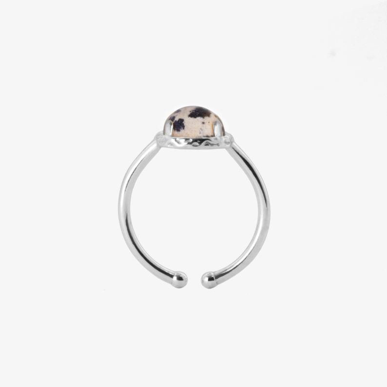 AURA JASPER Pierścionek z kamieniem do wyboru srebrny
