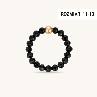 LITTLE DROP Pierścionek z kuleczką pozłacaną rozm. 11-13