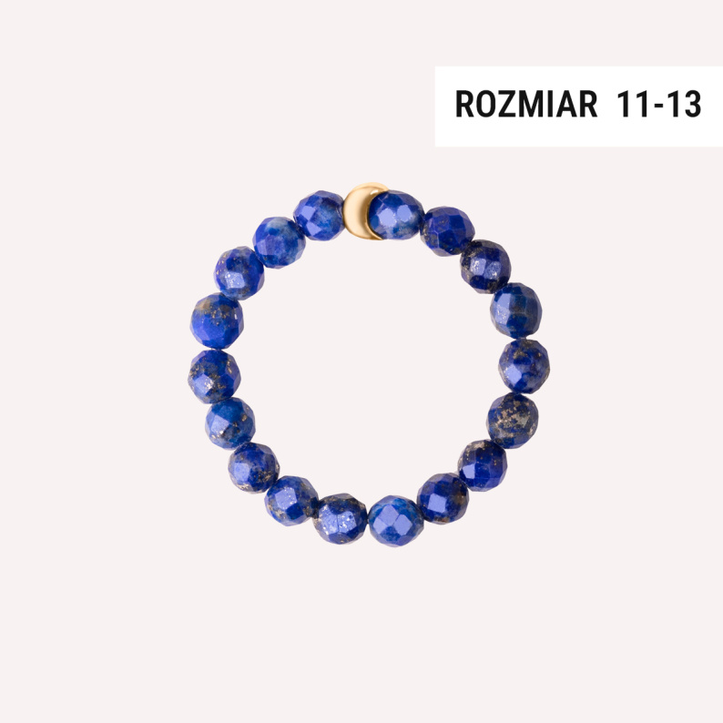 LITTLE MOON Pierścionek z księżycem pozłacanym rozm. 11-13