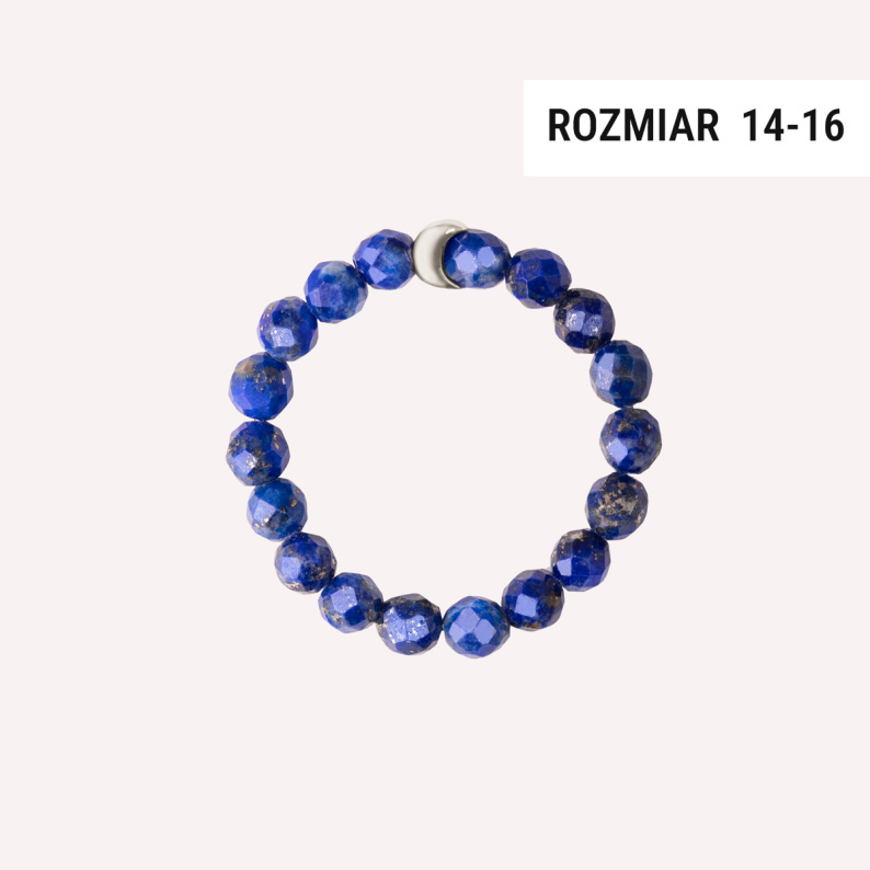 LITTLE MOON Pierścionek z księżycem srebrnym rozm. 14-16