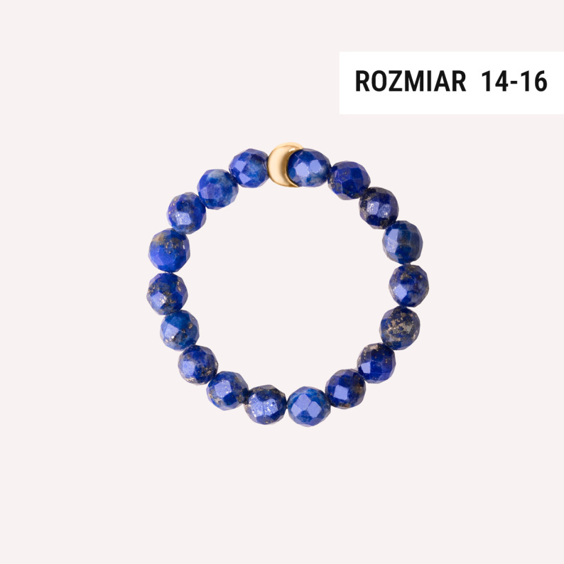 LITTLE MOON Pierścionek z księżycem pozłacanym rozm. 14-16