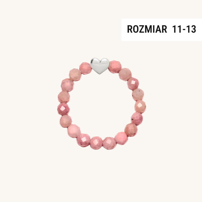 LITTLE LOVE Pierścionek z serduszkiem srebrnym rozm. 11-13