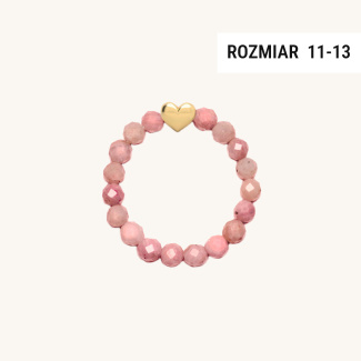 LITTLE LOVE Pierścionek z serduszkiem pozłacanym rozm. 11-13