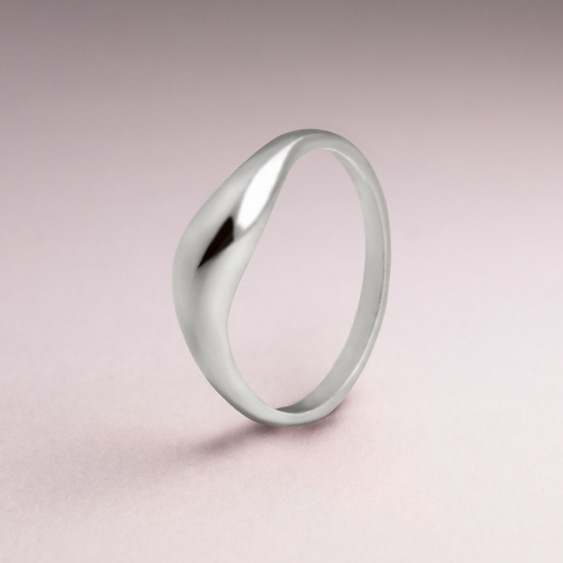 PURE Pierścionek srebrny