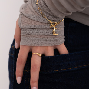 PURE Pierścionek pozłacany