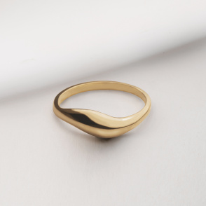 PURE Pierścionek pozłacany