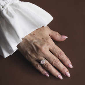 AURA ROSE Pierścionek z kamieniem do wyboru srebrny