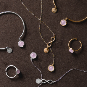 AURA ROSE Pierścionek z kamieniem do wyboru pozłacany