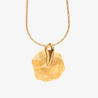 HONEY Naszyjnik z cytrynem pozłacany