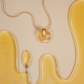 HONEY Naszyjnik z cytrynem srebrny