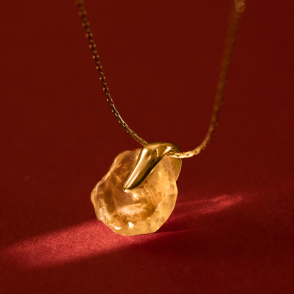 HONEY Naszyjnik z cytrynem srebrny