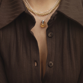 HONEY Naszyjnik z cytrynem pozłacany