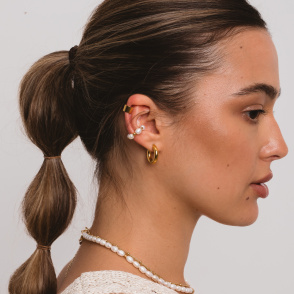 CLASSY HOOPS S 18 MM Kolczyki koła pozłacane